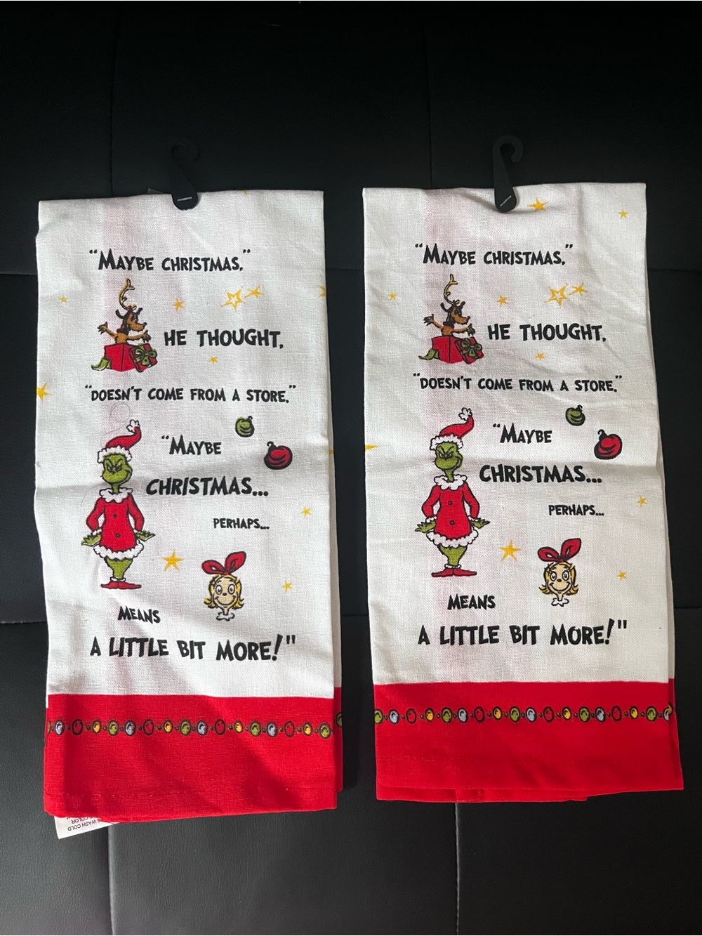 Grinch Quote Kitchen Towel Set of 2